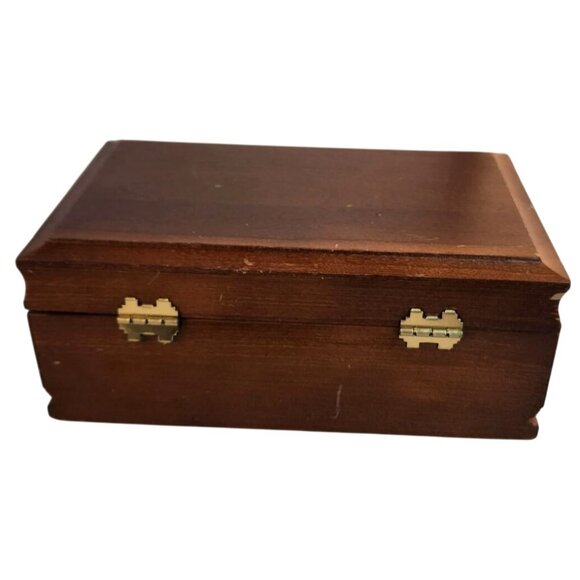 Thill’s Jewel Box Wooden Jewelry Organizer Vintage Brown W/ Pink Lining Storage - Picture 8 of 16